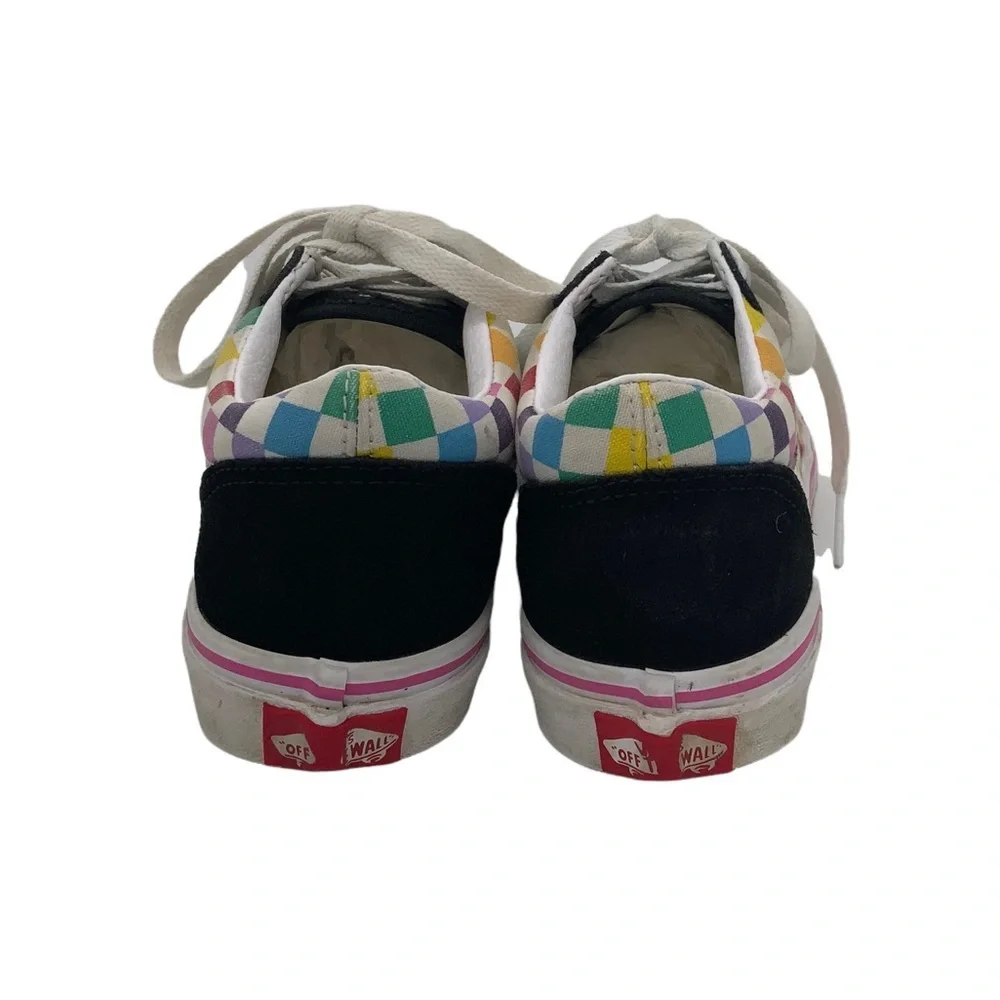Vans Checkerboard Old Skool Multi Colored Checked Suede and Canvas Sneak… - Picture 3 of 6